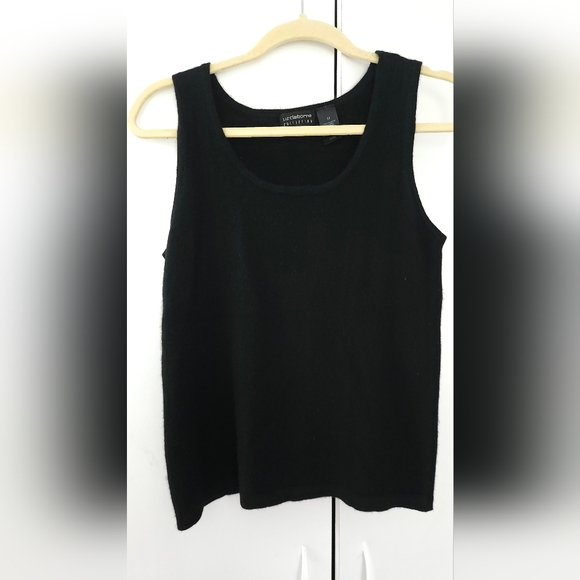 Liz Claborne Black Cashmere Sleeveless Tank Top - Picture 1 of 5